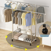 Thumbnail for Ekkio Clothes Rack Stainless Steel Two Rail