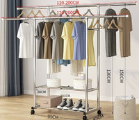 Thumbnail for Ekkio Clothes Rack Stainless Steel Two Rail