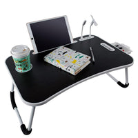 Thumbnail for EKKIO Multifunctional Portable Bed Tray Laptop Desk with USB Charge Port (Black)
