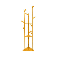 Thumbnail for Ekkio Modern Style Sturdy Construction Bamboo Clothing Rack With 9 Hooks Multi Layer Shelf (Natural)