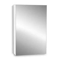 Thumbnail for EKKIO Bathroom Vanity Mirror with Single Door Storage Cabinet (White)