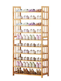 Thumbnail for Ekkio 10-Tiers Bamboo Shoe Rack