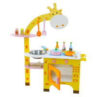 Thumbnail for EKKIO Wooden Kitchen Playset for Kids (Giraffe Shape Kitchen Set)