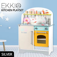 Thumbnail for EKKIO Wooden Kitchen Playset for Kids (Japanese Style Kitchen Set, Silver)