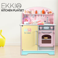 Thumbnail for EKKIO Wooden Kitchen Playset for Kids (Japanese Style Kitchen Set, Pink)