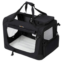 Thumbnail for FEANDREA Dog Kennel Transport Box Folding Fabric Pet Carrier 60cm Black