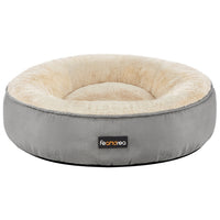 Thumbnail for FEANDREA 50cm Dog Sofa Bed Round Shape Fabric Light Grey