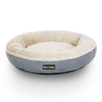 Thumbnail for FEANDREA 55cm Dog Sofa Bed Round Shape Fabric Grey