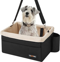 Thumbnail for Feandrea Dog Car Seat Adjustable Straps Washable Liner 4 Pockets Black and Beige