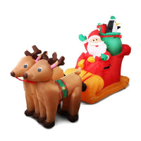 Thumbnail for Festiss 2.2m Santa and Reindeer Christmas Inflatable with LED