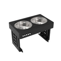 Thumbnail for FLOOFI Elevated Raised Pet Feeder with Double Bowl (Black)
