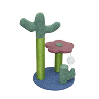 Thumbnail for Floofi Flower Cat Tree with 2 Cactus 50cm