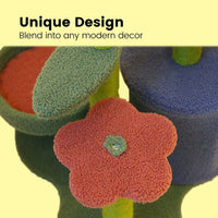 Thumbnail for Floofi Flower Cat Tree with 2 Cactus 50cm