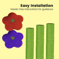 Thumbnail for Floofi Flower Cat Tree with 2 Cactus 50cm