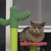 Thumbnail for Floofi Flower Cat Tree with 2 Cactus 50cm