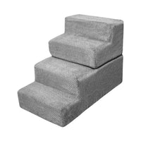 Thumbnail for FLOOFI 4-Step Detachable Memory Foam Pet Stairs with Removable Washable Cover (Grey)