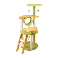 Thumbnail for Floofi 101cm Galaxy Plush Cat Condo Cat Tree Yellow Green