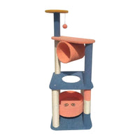 Thumbnail for Floofi 110cm Emoji Plush Cat Condo Cat Tree Blue Red