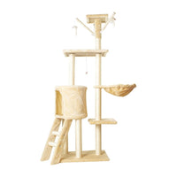 Thumbnail for Floofi 138cm 5 Layer Plush Cat Condo Cat Tree Beige