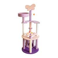 Thumbnail for Floofi 128cm Butterfly Plush Cat Condo Cat Tree Pink Purple