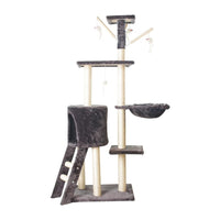 Thumbnail for Floofi 138cm 5 Layer Plush Cat Condo Cat Tree Dark Grey