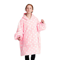 Thumbnail for GOMINIMO Hoodie Blanket (Kids Light Pink Polka Dot)
