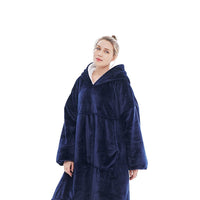 Thumbnail for GOMINIMO Hoodie Blanket Navy Blue