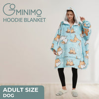 Thumbnail for GOMINIMO Hoodie Blanket Adult (Blue Dog)