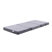 Thumbnail for GOMINIMO 4 Fold Memory Foam Folding Mattress Dark Grey Velvet