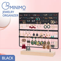 Thumbnail for GOMINIMO Jewelry Organizer Stand Earring Display with Wooden Tray (Black)