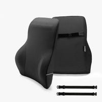 Thumbnail for GOMINIMO Memory Foam Lumbar Support Pillow with Adjustable Dual Strap (Black)