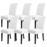 Thumbnail for GOMINIMO 6pcs Dining Chair Slipcovers/ Protective Covers (White)