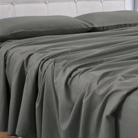 Thumbnail for GOMINIMO 4 Pcs Bed Sheet Set 2000 Thread Count Ultra Soft Microfiber - King (Grey)