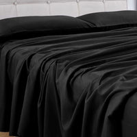 Thumbnail for GOMINIMO 4 Pcs Bed Sheet Set 1000 Thread Count Ultra Soft Microfiber - Single (Black)