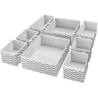 Thumbnail for GOMINIMO 8 Set Foldable Clothes Storage Organizers in 3-Size (Stripe)