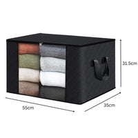 Thumbnail for GOMINIMO 6 Pack 90L Clothes Storage Bag with Handles (Black）