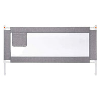 Thumbnail for GOMINIMO 90CM Height Adjustable Folding Kids Safety Bed Rail (180X90CM Single Side 1 PCS, Grey)