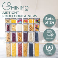 Thumbnail for Gominimo 24PCS Airtight Food Storage Containers Kitchen Dry Food Pantry Organization Set