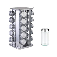 Thumbnail for Gominimo Quadrate Rotating Spice Rack Organizer (20 Jars) with Label Sticker and Silicone Funnel