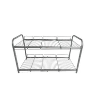 Thumbnail for GOMINIMO 2 Tier Under Sink Expandable Shelf Organizer with Removable Steel Panels (Silver)