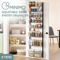 Thumbnail for GOMINIMO 8 Tier Adjustable Baskets Over the Door Pantry Organizer Spice Rack