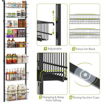 Thumbnail for GOMINIMO 8 Tier Adjustable Baskets Over the Door Pantry Organizer Spice Rack