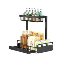 Thumbnail for GOMINIMO 2 Tier Multi-purpose Under Sink Storage Rack (Black)