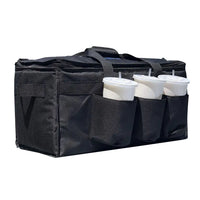 Thumbnail for GOMINIMO Insulated Food Delivery Bag with Cup Holders (Black & Grey)