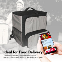 Thumbnail for GOMINIMO 52L Insulated Food Delivery Backpack with Reflective Panels for Uber Eats (Black)