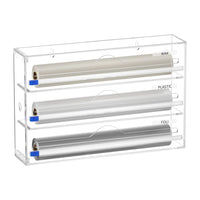 Thumbnail for GOMINIMO 3 in 1 Acrylic Wrap Dispenser with Cutter and Labels Clear