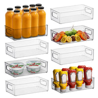 Thumbnail for GOMINIMO Set of 8 Clear Fridge Food Storage Containers