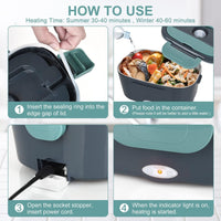 Thumbnail for GOMINIMO 1.5L Electric Food Warmer Lunch Box with Insulated Carrying Bag