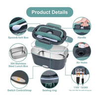 Thumbnail for GOMINIMO 1.5L Electric Food Warmer Lunch Box with Insulated Carrying Bag