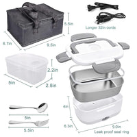 Thumbnail for GOMINIMO 1.8L Electric Food Warmer Lunch Box with Insulated Carrying Bag
